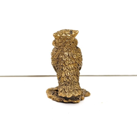 Small Brass Owl Figurine - Picture 5 of 7
